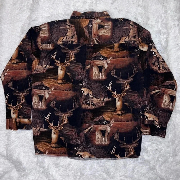 North River Vintage Hunting Button Up Deer / Buck Flannel Size XXL Deer Season - Picture 4 of 4